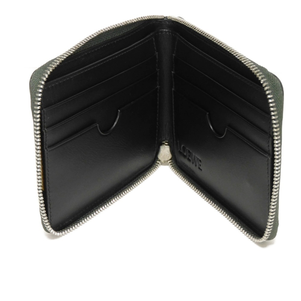 LOEWE Men's Compact Zip-Around Bifold Wallet with Anagram Embossed Design in ... - Picture 5 of 16